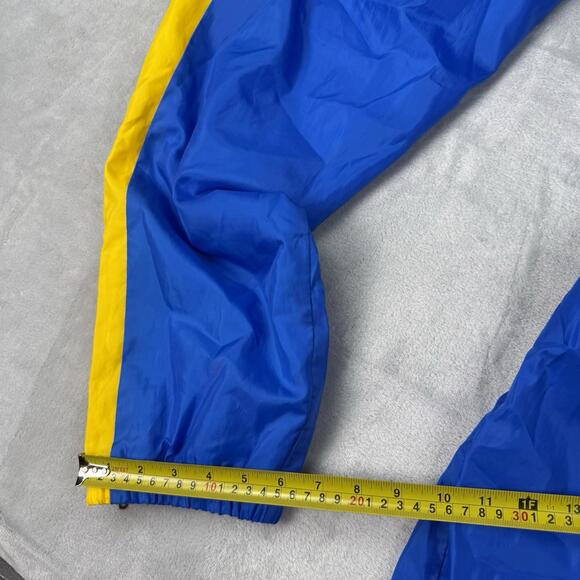 Nike Vintage Style Colorblock Track Pants Blue Yellow Size M Windbreaker Mesh - Picture 6 of 9